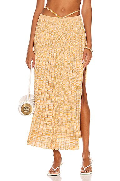 Pleated Knit Tie Skirt by Christopher Esber