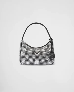 Satin Mini Bag With Artificial Crystals by Prada