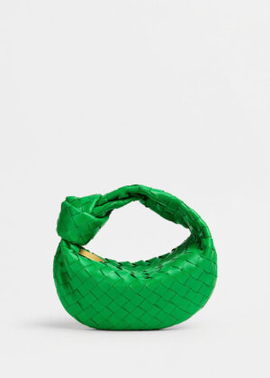 Mini Jodie Intreciatto Handbag in Parakeet by Bottega Veneta