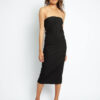 Ruched Strapless Fan Dress by Christopher Esber