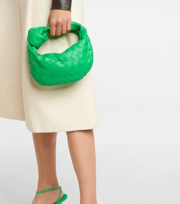 Mini Jodie Intreciatto Handbag in Parakeet by Bottega Veneta