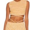 Sleeveless Knit Tie Crop Top by Christopher Esber