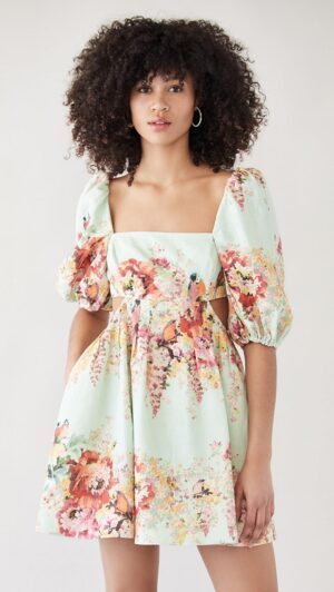 MAE CUT OUT DRESS – FLORAL Zimmerman