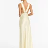 ARIES CUT OUT GOWN IN LEMON CREAM Sir The Label